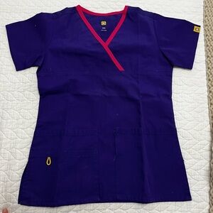 CROCS purple scrub top